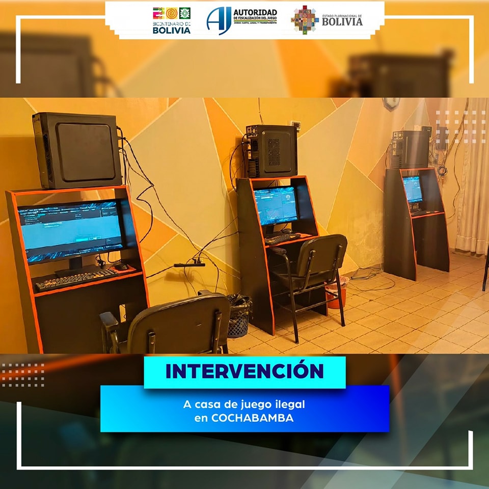 AJ interviene casa de juego ilegal en Cochabamba e identifica a encargada con antecedentes