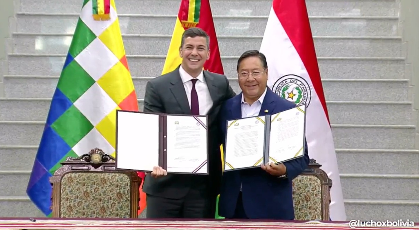 Gobiernos de Bolivia y Paraguay firman acuerdos de integración en beneficio de ambos pueblos 