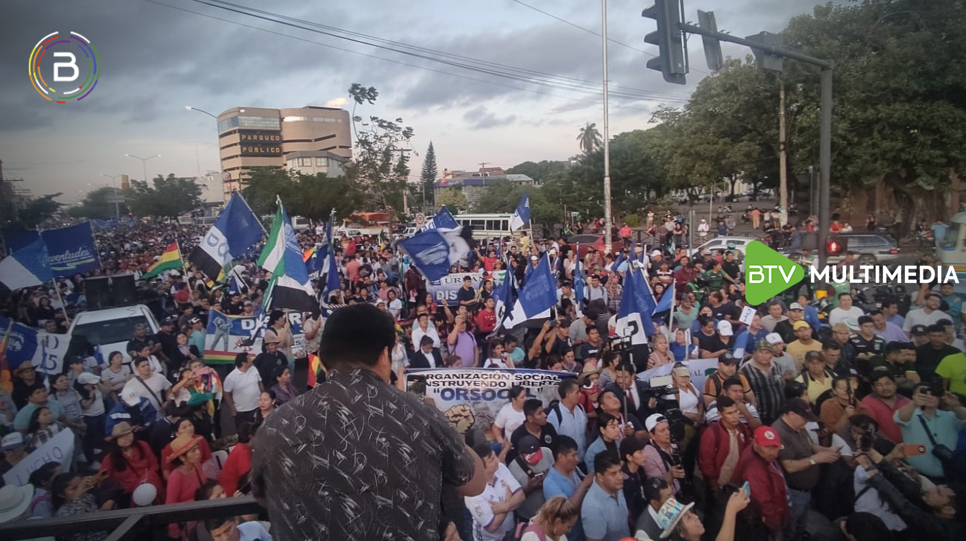En La Paz, Cochabamba y Santa Cruz masivas marchas dan su respaldo a Arce y reafirman defensa de la democracia