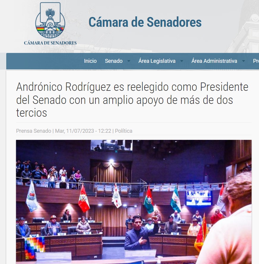 “Evistas” pactaron primarias abiertas con la oposición a cambio de reelección de Andrónico Rodríguez en la presidencia del Senado