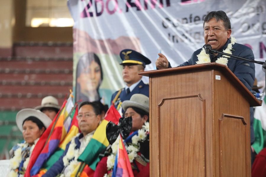 Choquehuanca llama a salvar a Bolivia de la división y de quienes siembran la confrontación