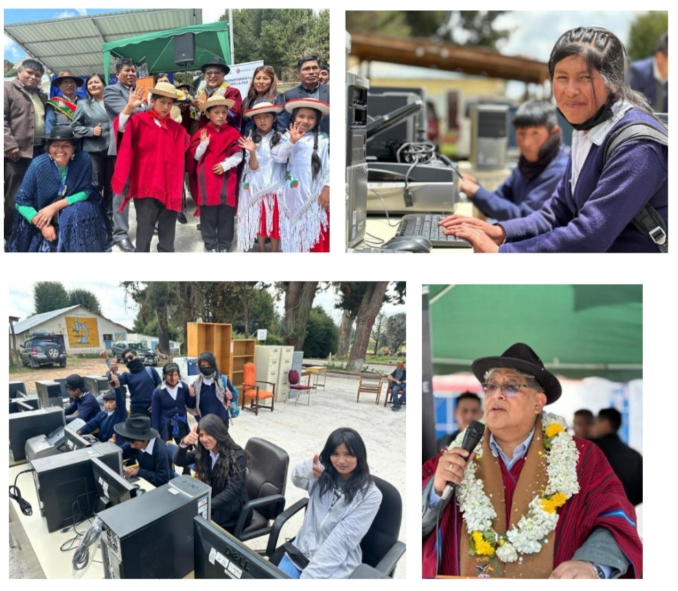 Banco Central dona equipos de oficina y mobiliario a unidades educativas de La Paz