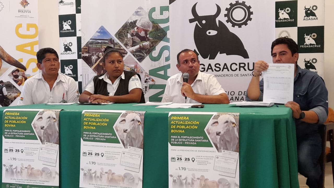 Senasag y Fegasacruz inician actualización de población bovino “Bufalino” en Santa Cruz