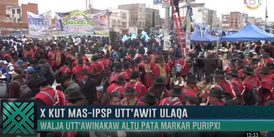 Congreso del MAS en El Alto: Más de medio millón de militantes ya están en la Juan Pablo II y las delegaciones siguen llegando 