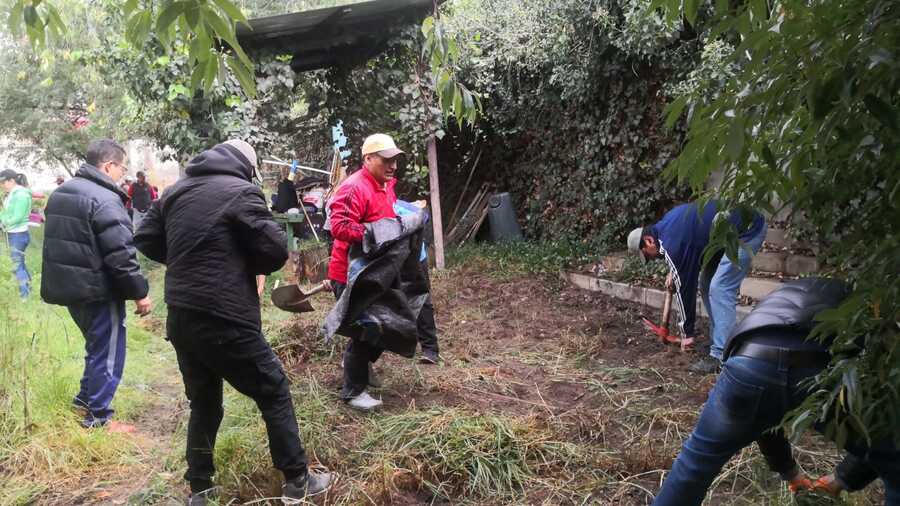 Más de 70 servidores públicos cumplen servicio comunitario en el Centro de Acogida "Niño Jesús" en La Paz