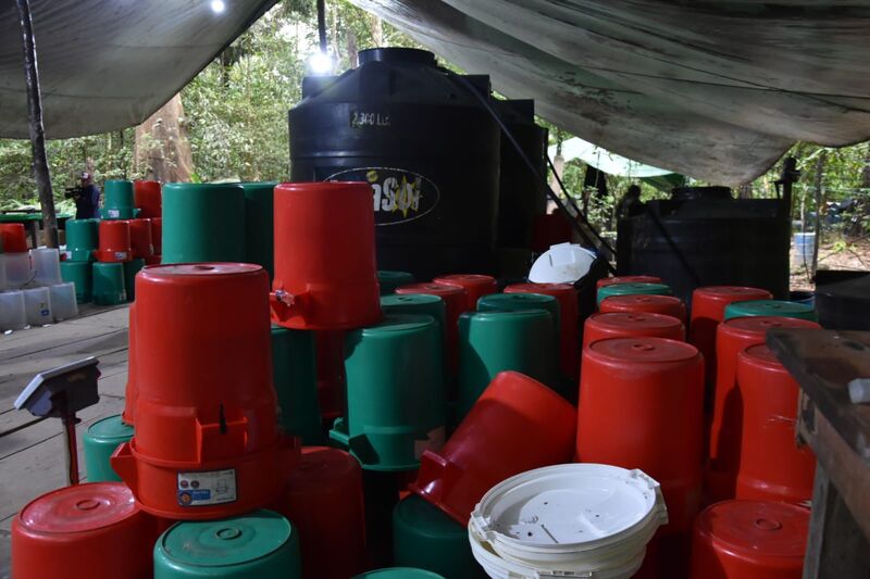 Felcn afecta al patrimonio del narcotráfico en $us 500.000 tras destrucción de megalaboratorio de cocaína en Villa Tunari 