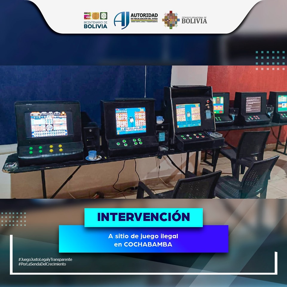 AJ decomisa ocho máquinas de juego ilegales en la zona Mayorazgo de Cochabamba
