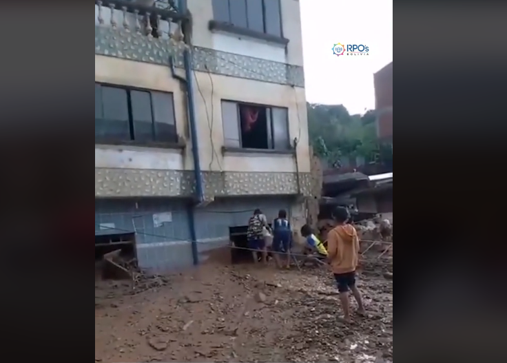 Al menos ocho viviendas quedaron afectadas por la mazamorra en Las Mercedes