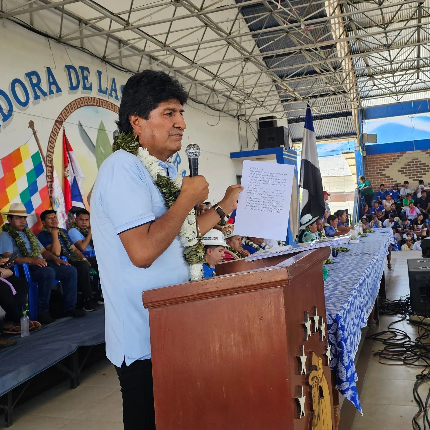 En encuentro evista del Chapare Morales criticó a sus bases por pedir viáticos para el bloqueo