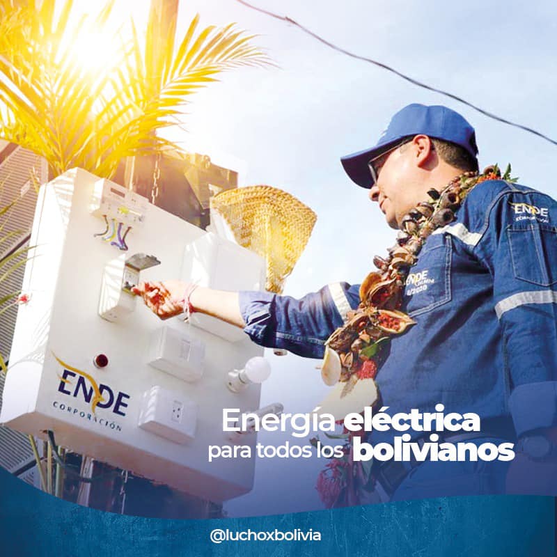 Más del 95% de la población boliviana tiene acceso al servicio de electricidad 