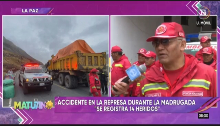 Accidente de tránsito en la carretera a Yungas deja 14 heridos