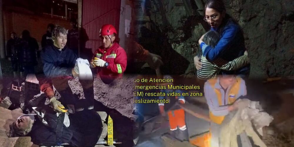 Rescataron a 22 personas de la mazamorra en Bajo LLojeta, cierran la avenida Costanera que conecta a la zona sur de La Paz