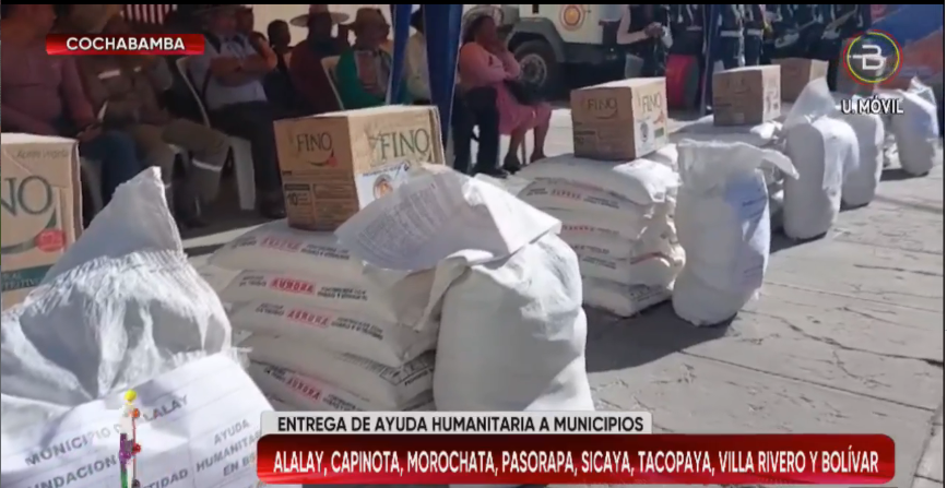 Entregan ayuda humanitaria a 8 municipios afectados por desastres naturales 