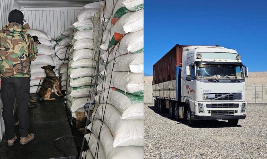 Encuentran 21 toneladas de soya mezcladas con cocaína en recinto aduanero de Tambo Quemado