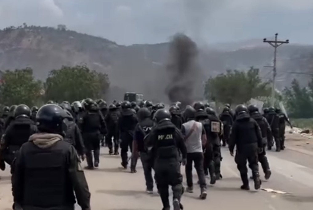 Justicia envía a la cárcel a nueve personas que resistían un desbloqueo con explosivos en Parotani