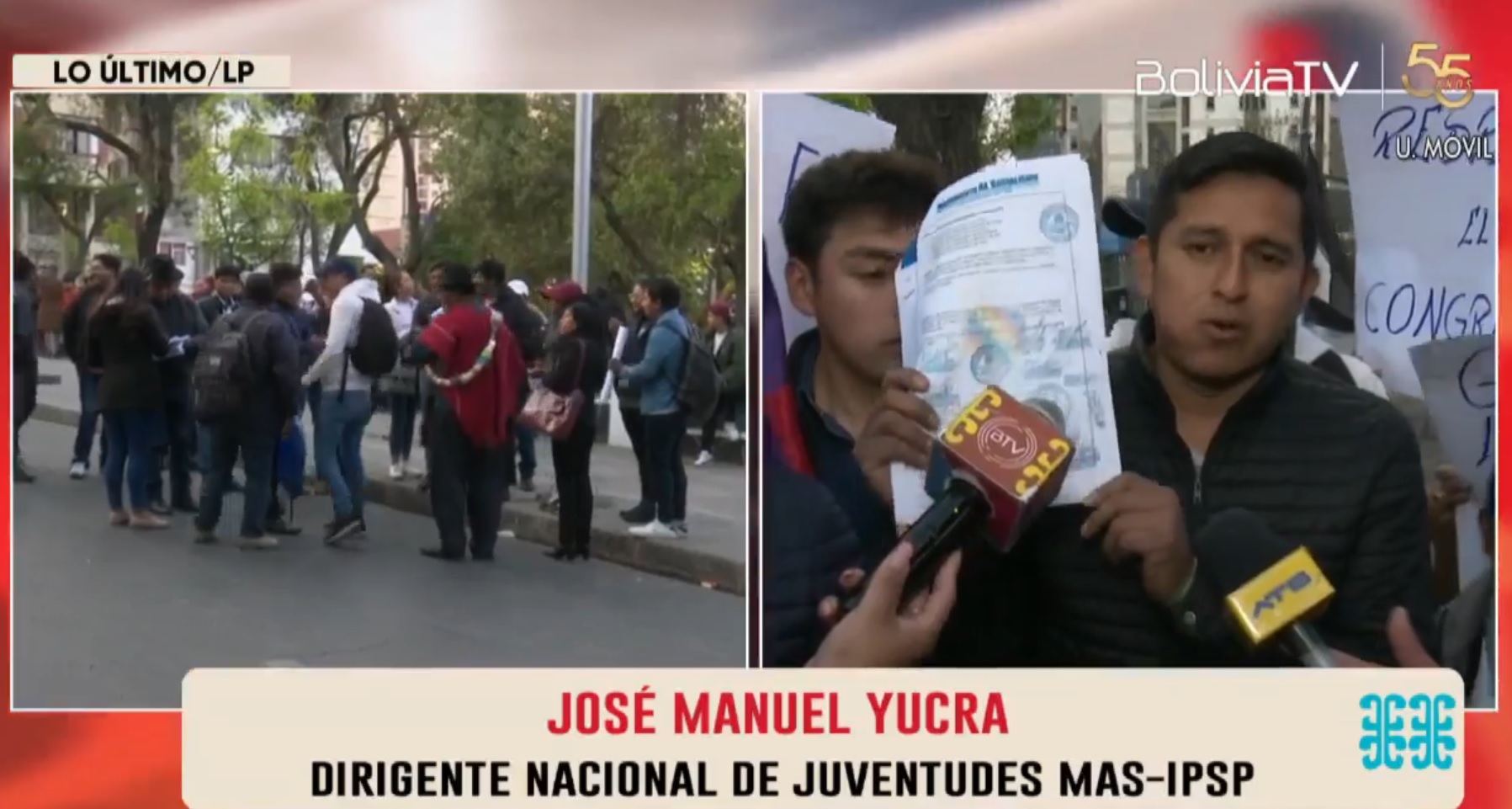 Juventudes se suman a vigilia y exigen al TSE reconocer a Grover García como presidente del MAS