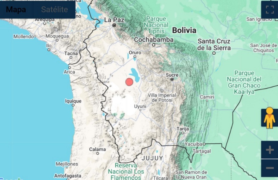 Registran nuevo sismo de 5,6 de magnitud la madrugada de este jueves en Oruro