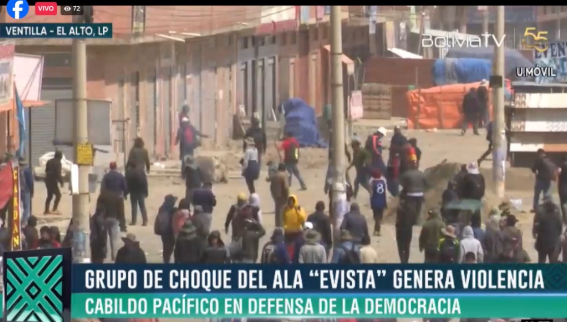 Evistas arremeten contra organizaciones sociales que instalaron cabildo en el Cruce Ventilla