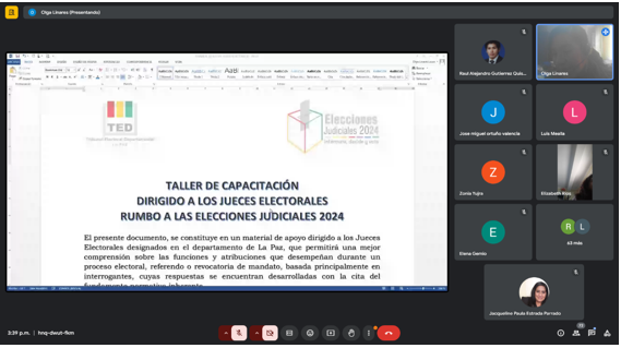 TED La Paz capacita a 112 jueces con miras a las Elecciones Judiciales 2024