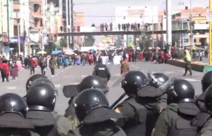 Contingente policial garantizará seguridad de la población durante marchas que descienden a La Paz