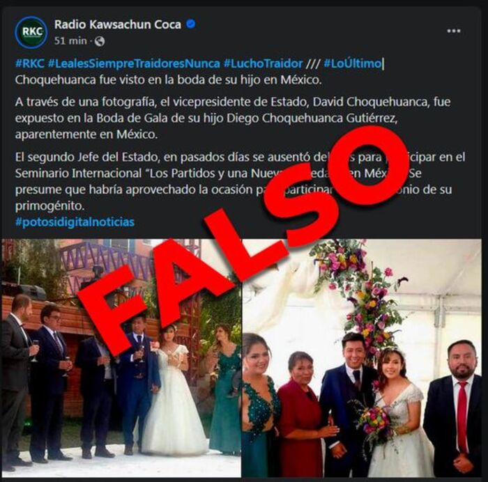 Vicepresidente repudia publicación falsa y pide respeto para la población