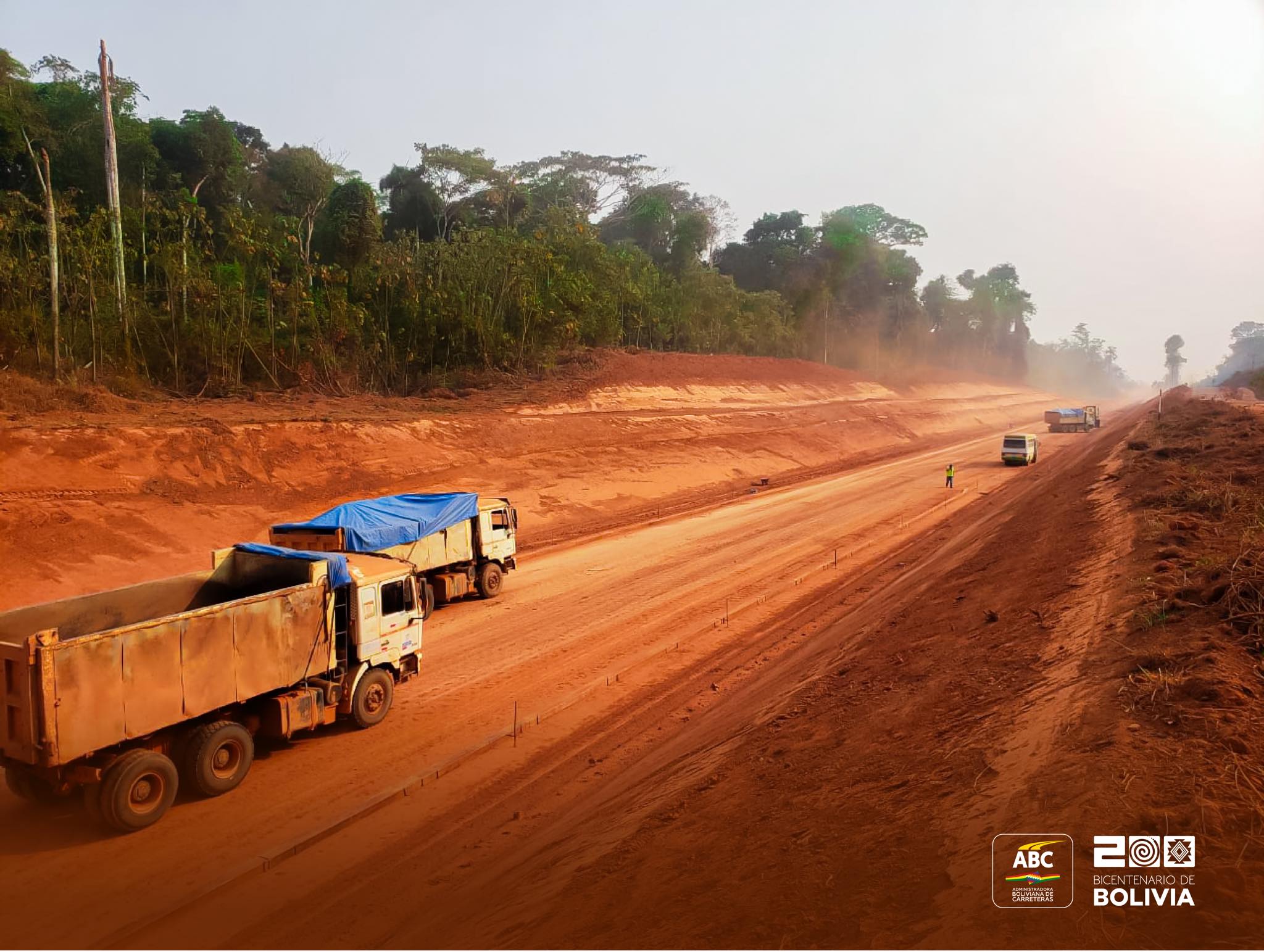 Avanza construcción del tramo Porvenir – San Miguel en Pando con Bs 549 millones de inversión 