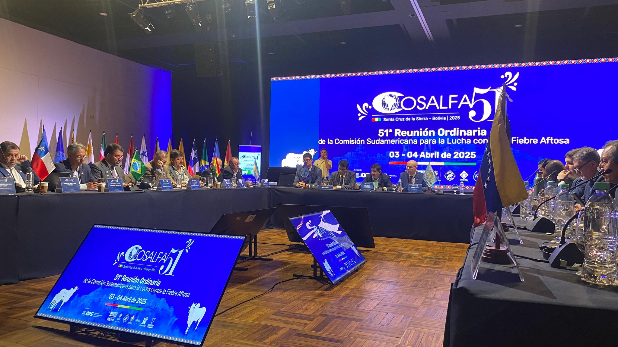 Bolivia acoge la 51ª reunión de la COSALFA y reafirma su compromiso con una región libre de fiebre aftosa. Foto: Senasag 