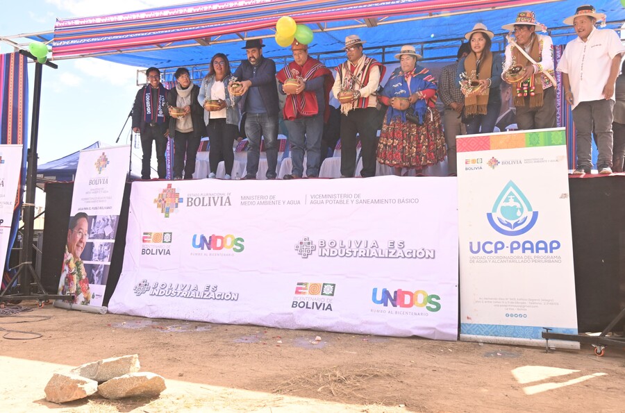 En Oruro inician ampliación del sistema de agua potable en beneficio de 3.000 familias con más de Bs 137 millones