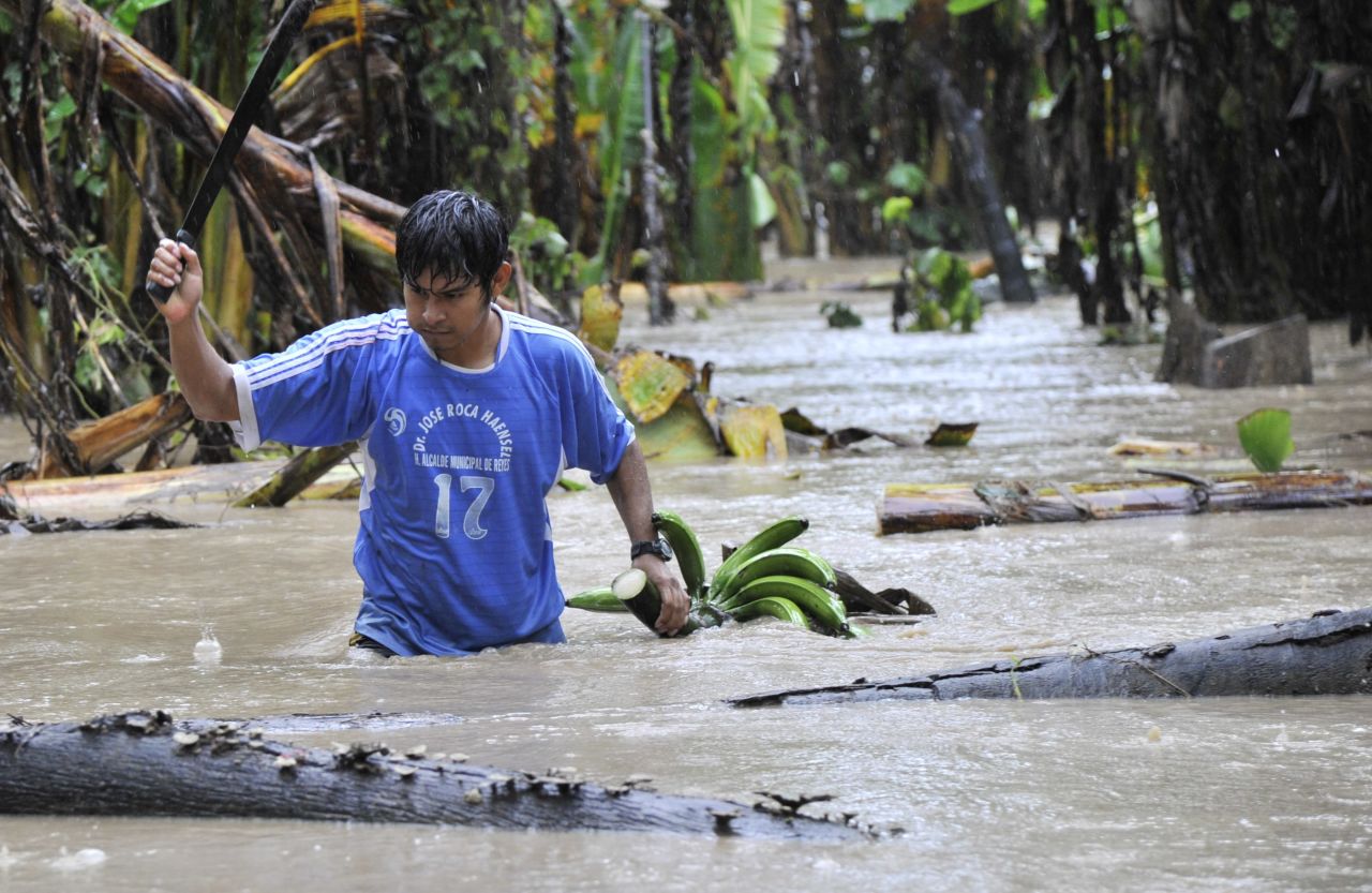 Inundaciones en la comunidad de Reyes, Beni. Foto: Aizar Raldes/AFP