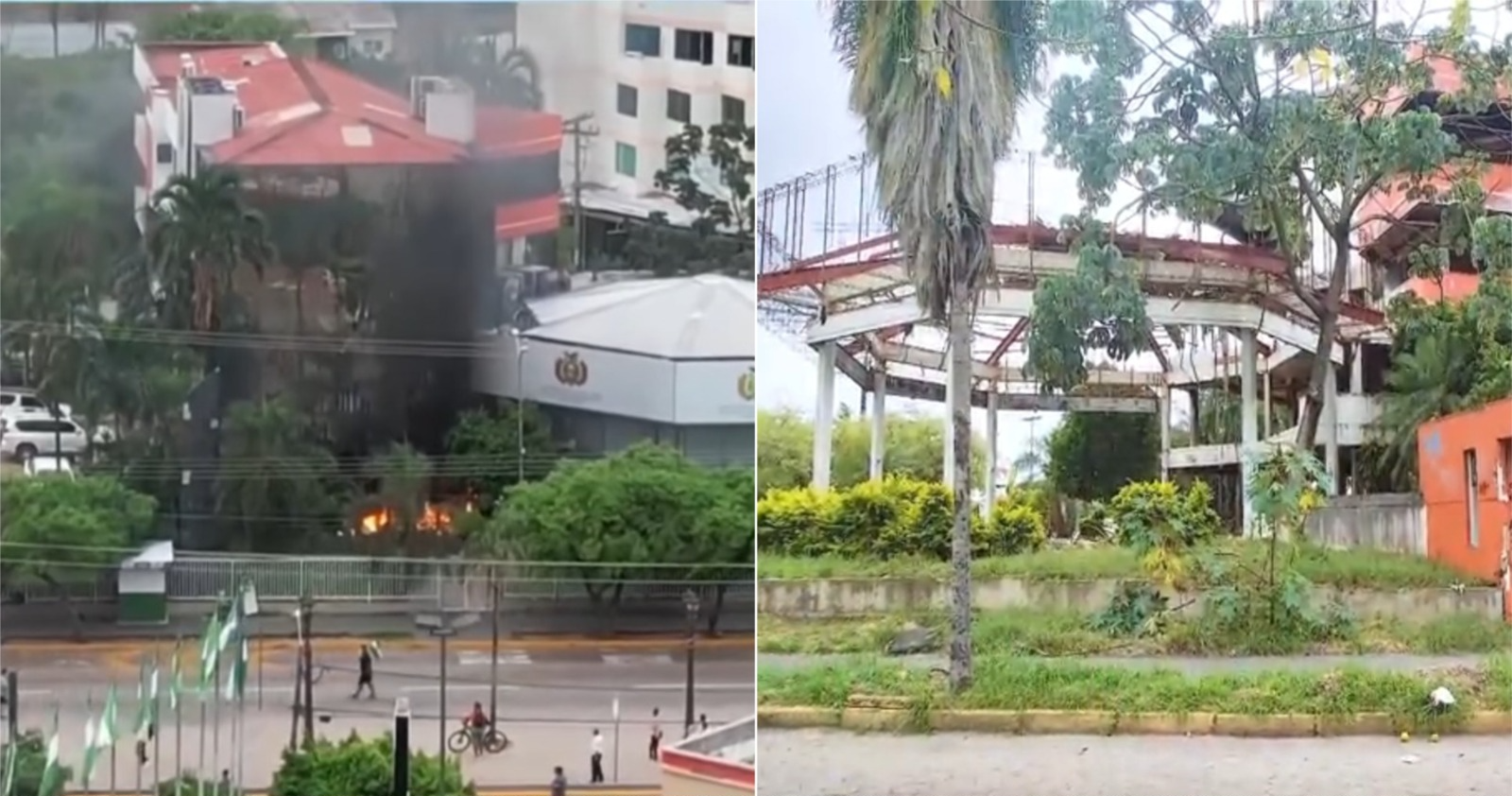 Imágenes de la quema a la Fiscalía Departamental de Santa Cruz en diciembre de 2022. Foto: FGE