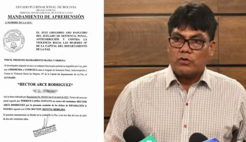 Juez ordena la aprehensión de Héctor Arce por presuntos delitos de difamación e injuria