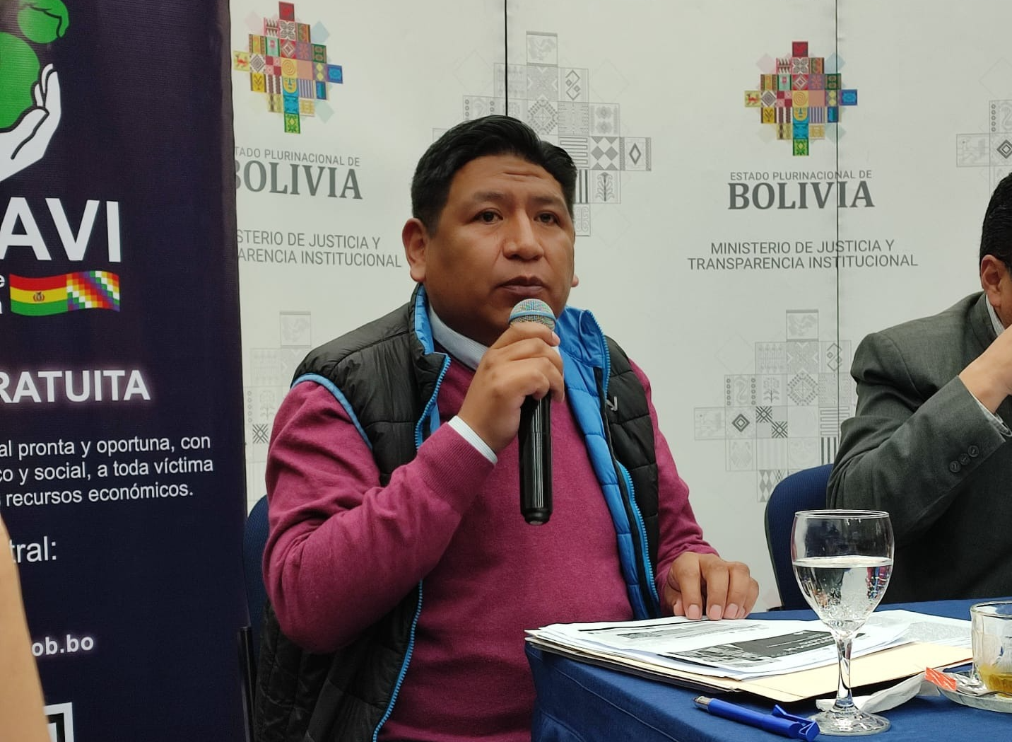 Director Ejecutivo del Servicio Plurinacional de Asistencia a la Víctima (Sepdavi), Luis Atanacio Fuentes. Foto: ABI