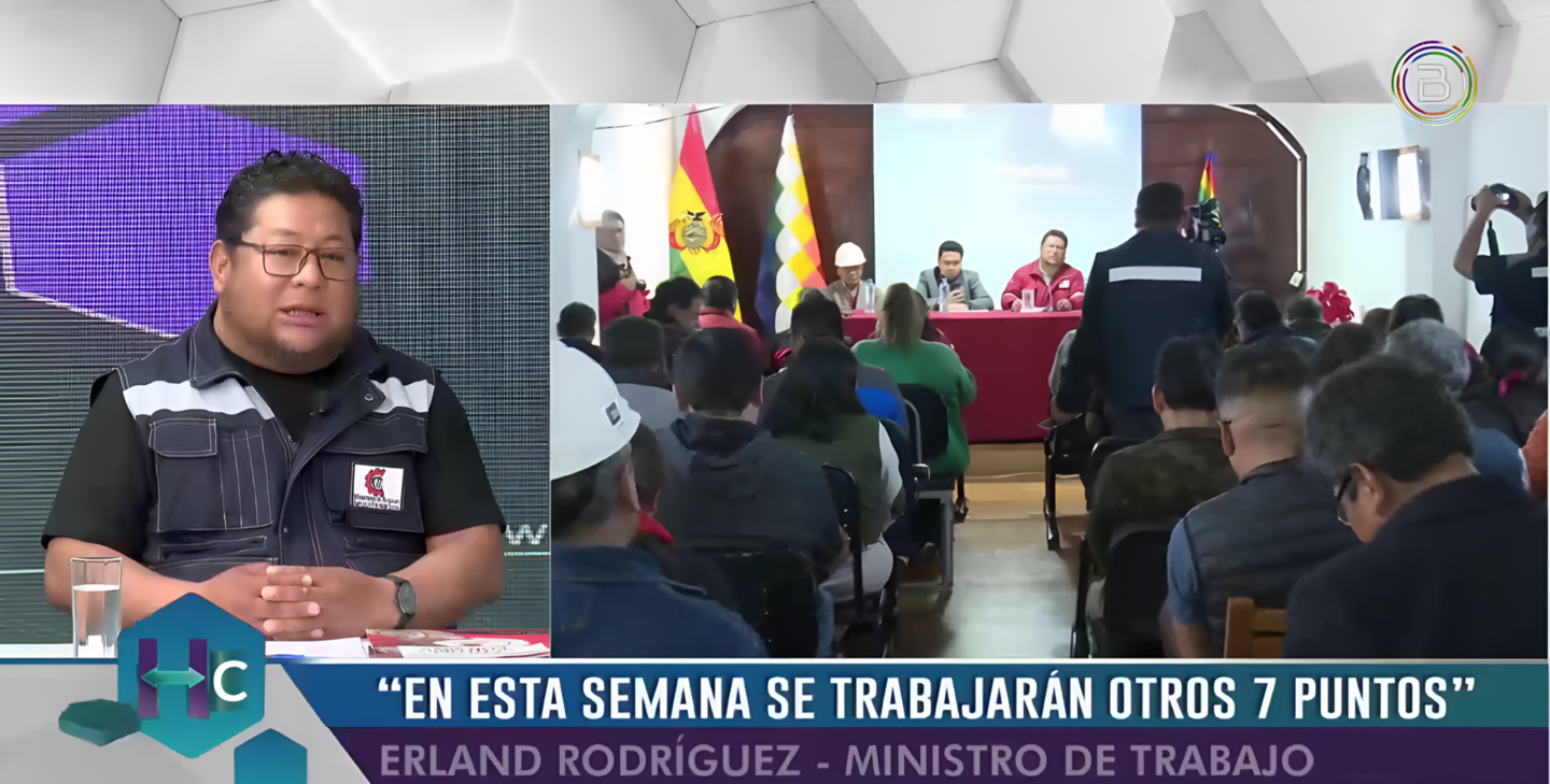 Ministro Rodríguez destaca avance en negociación del pliego de la COB