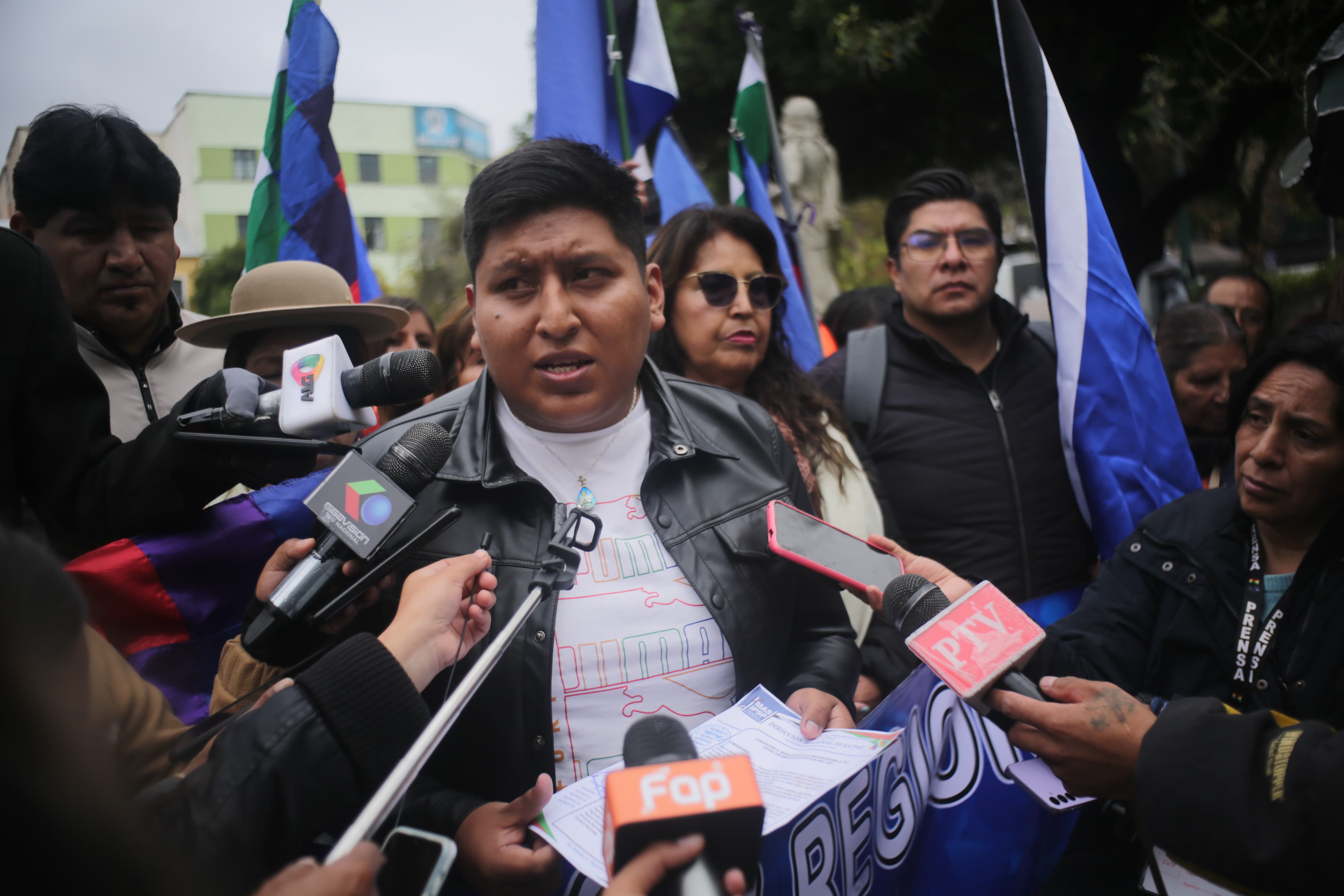 Presidente de la Coordinadora Departamental de La Paz, Rolando Fuentes. Foto: Josué Cortéz / ABI