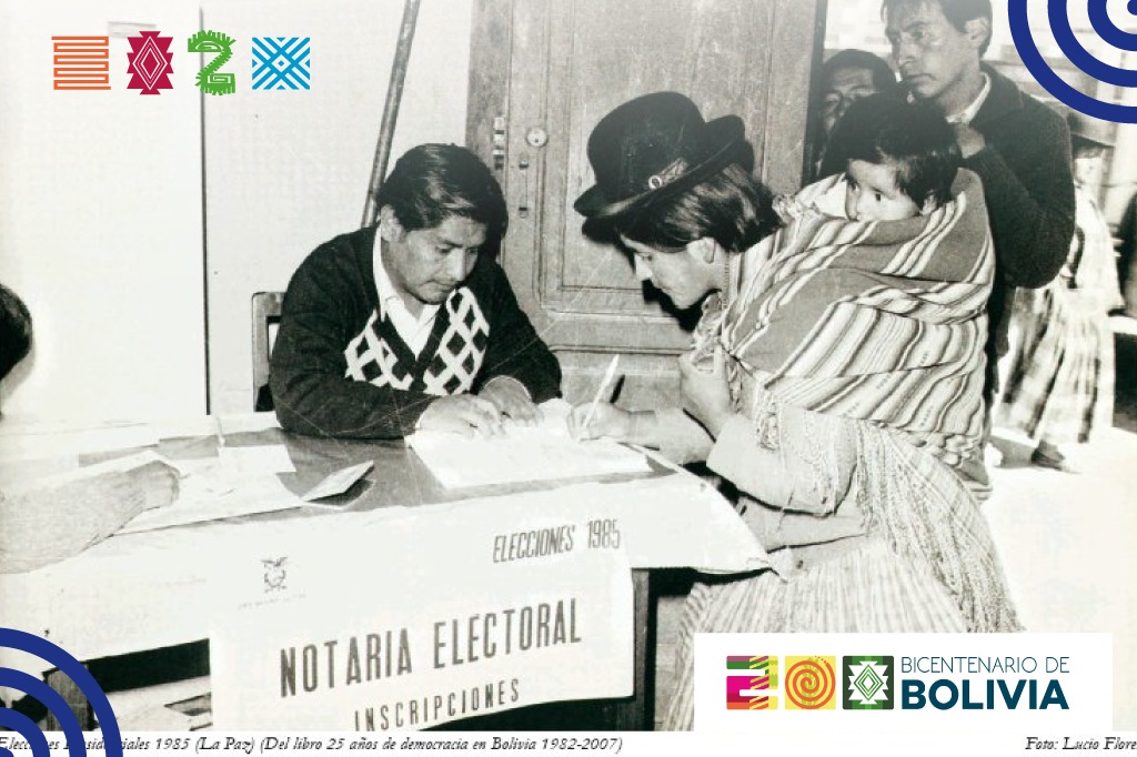El voto universal, uno de los hitos en la conquista del derecho político en 200 años de vida independiente de Bolivia