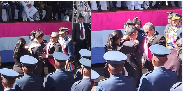 FFAA condecoran al presidente Arce y al vicepresidente Choquehuanca por sus 200 años de creación