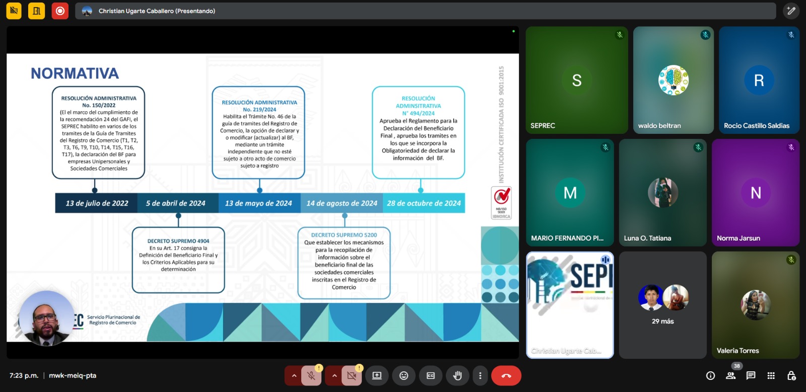 Capacitan a sociedades anónimas de Cochabamba y Tarija sobre la declaración del beneficiario final