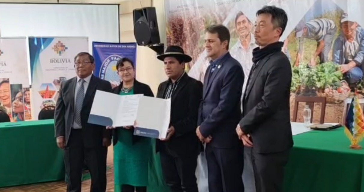 Desarrollo Rural y UMSA firman convenio para promover la productividad, investigación e innovación agropecuaria 