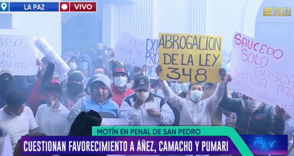 Privados de libertad se declaran en emergencia y denuncian “favoritismo” del TSJ con Áñez, Camacho y Pumari