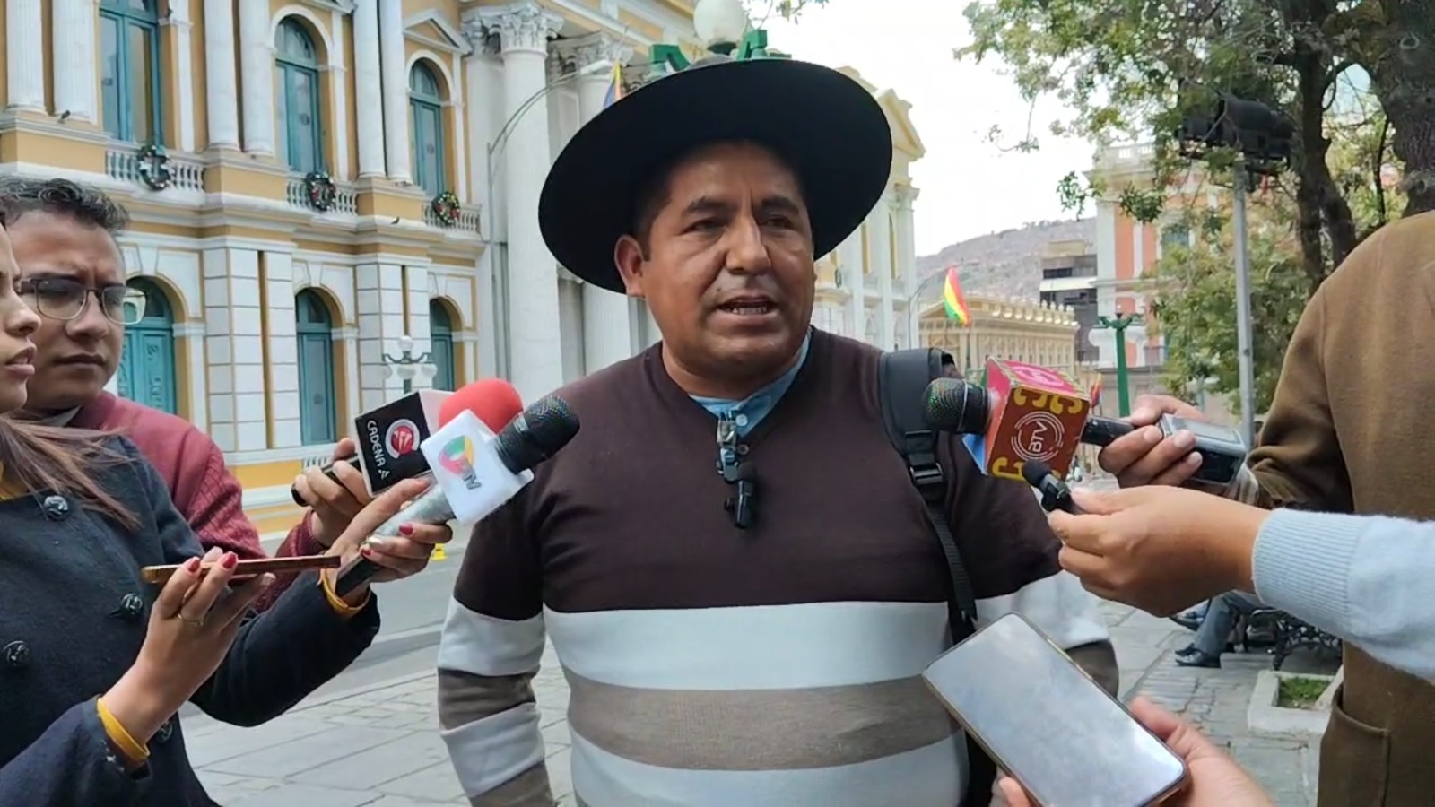 Secretario General de la Csutcb, Mario Seña. Captura: Tv Estrella