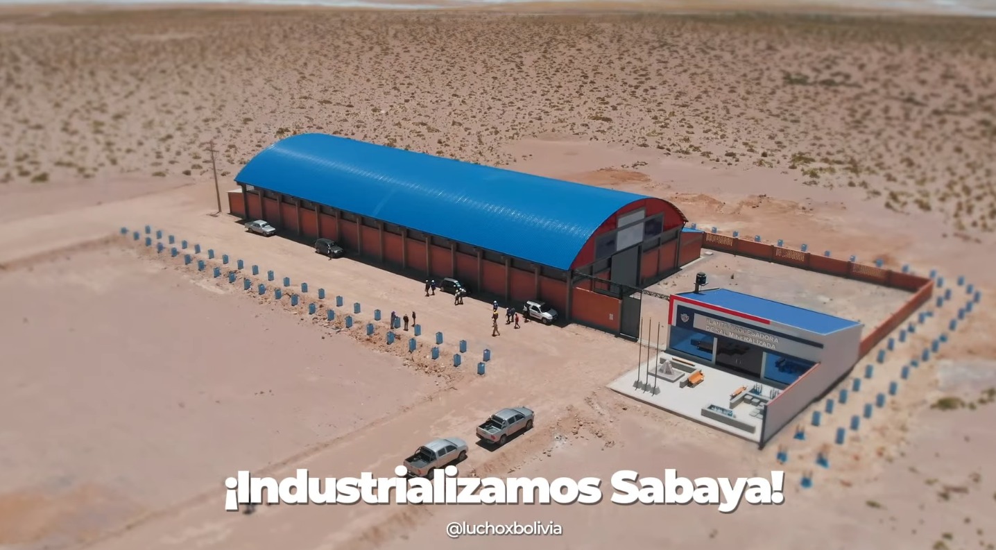 Construcción de la Planta Procesadora de Sal Mineralizada para Ganadería en Oruro llega al 92% de avance