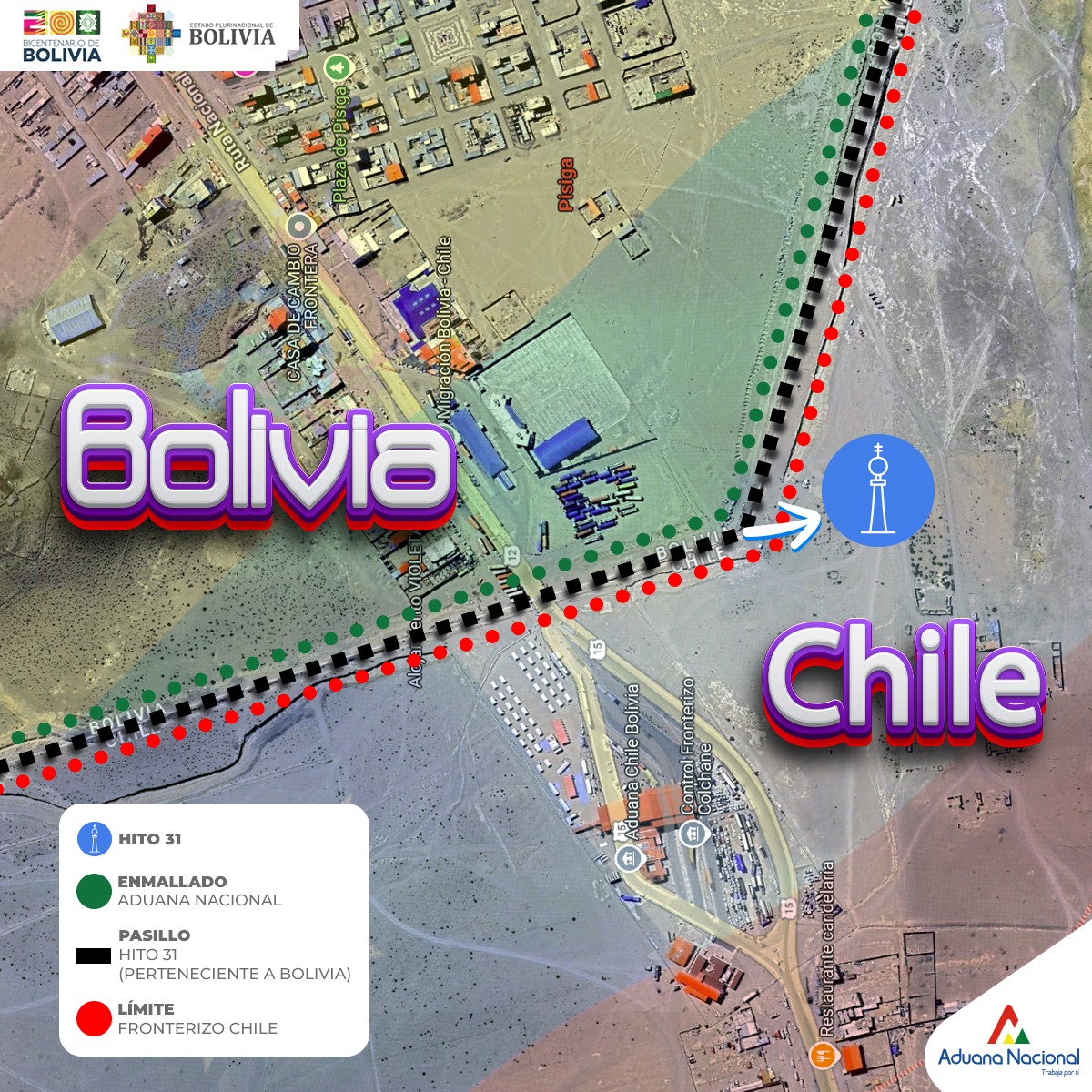 Aduana aclara que enmallado en frontera con Chile es una decisión de Bolivia para combatir ilícitos