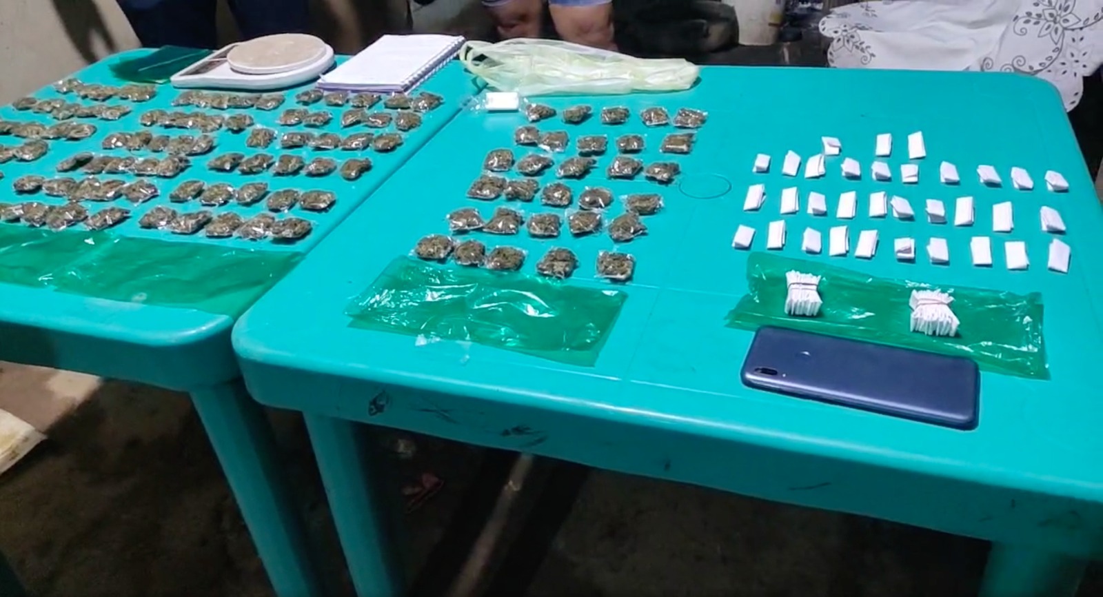 Sustancias controladas secuestradas. Captura: RRSS