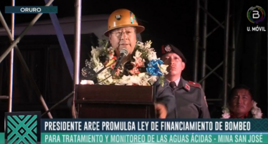 Presidente promulga Ley de Financiamiento de bombeo, tratamiento y monitoreo de aguas ácidas de la mina San José