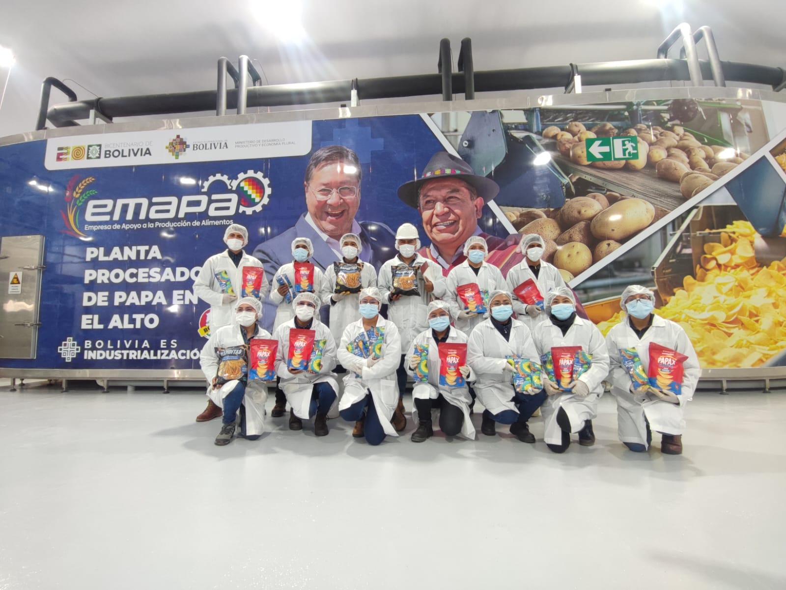 Planta de Transformación, Centro de Acopio y Almacenamiento de Papa en el municipio de El Alto (La Paz). Foto: ABI