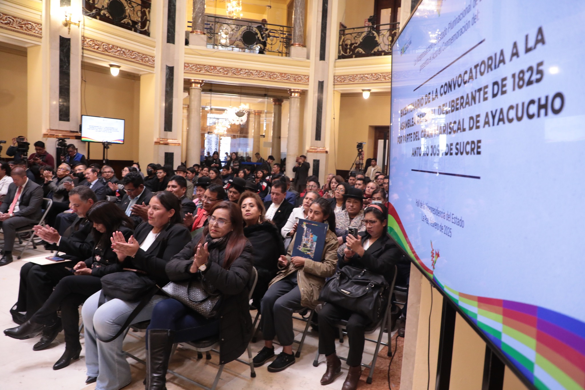 Acto de conmemoración al bicentenario de la Convocatoria a la Asamblea General Deliberante de 1825, La Paz. Foto: VPEP