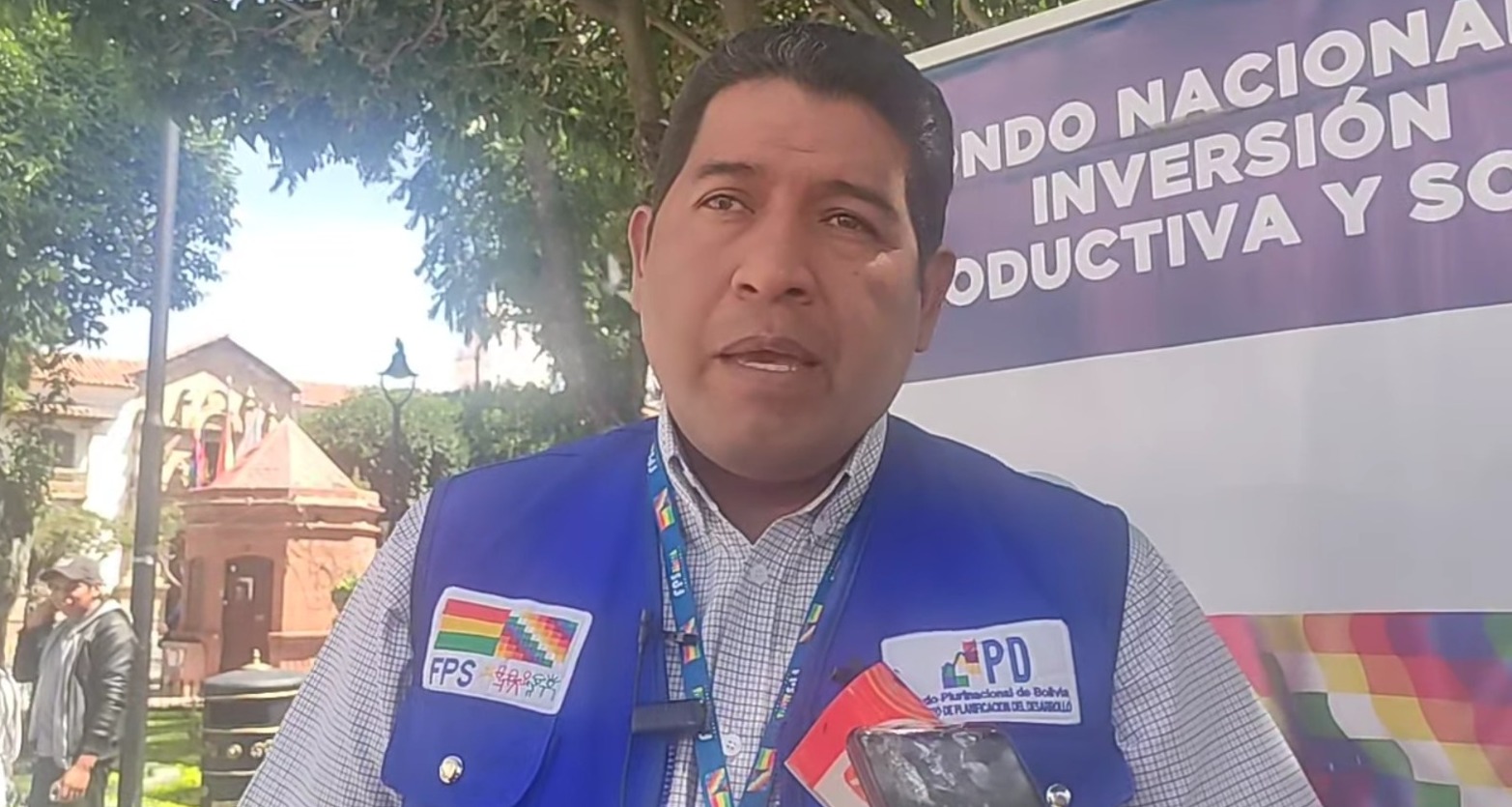 Gerente departamental del FPS Chuquisaca, Gonzalo Salazar. Captura: RRSS Radio ADICH