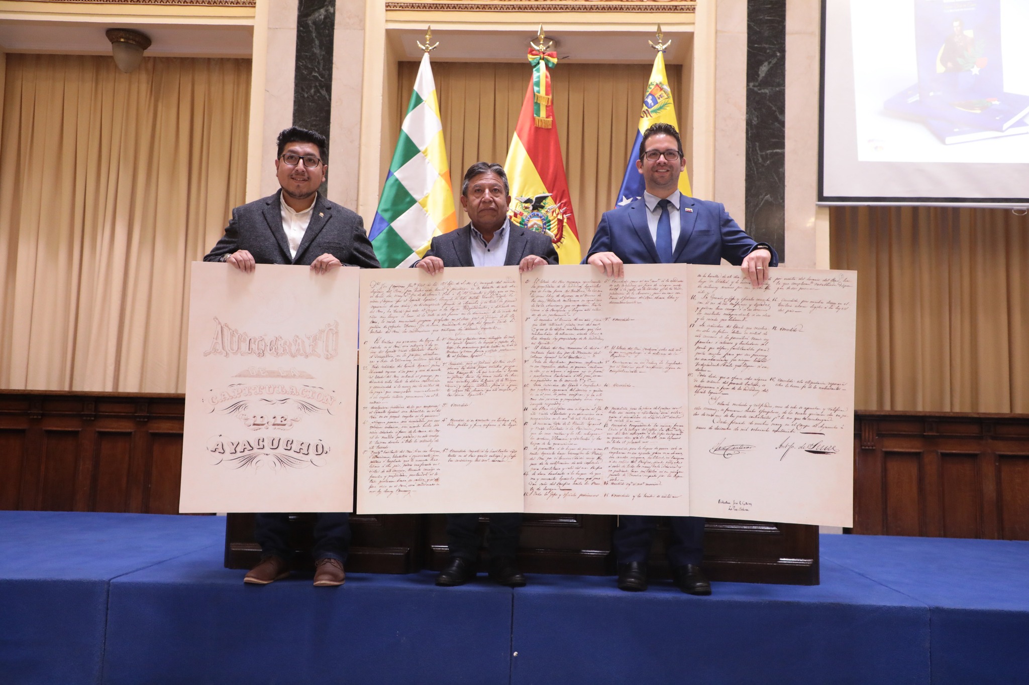 Acto de conmemoración al bicentenario de la Convocatoria a la Asamblea General Deliberante de 1825, La Paz. Foto: VPEP