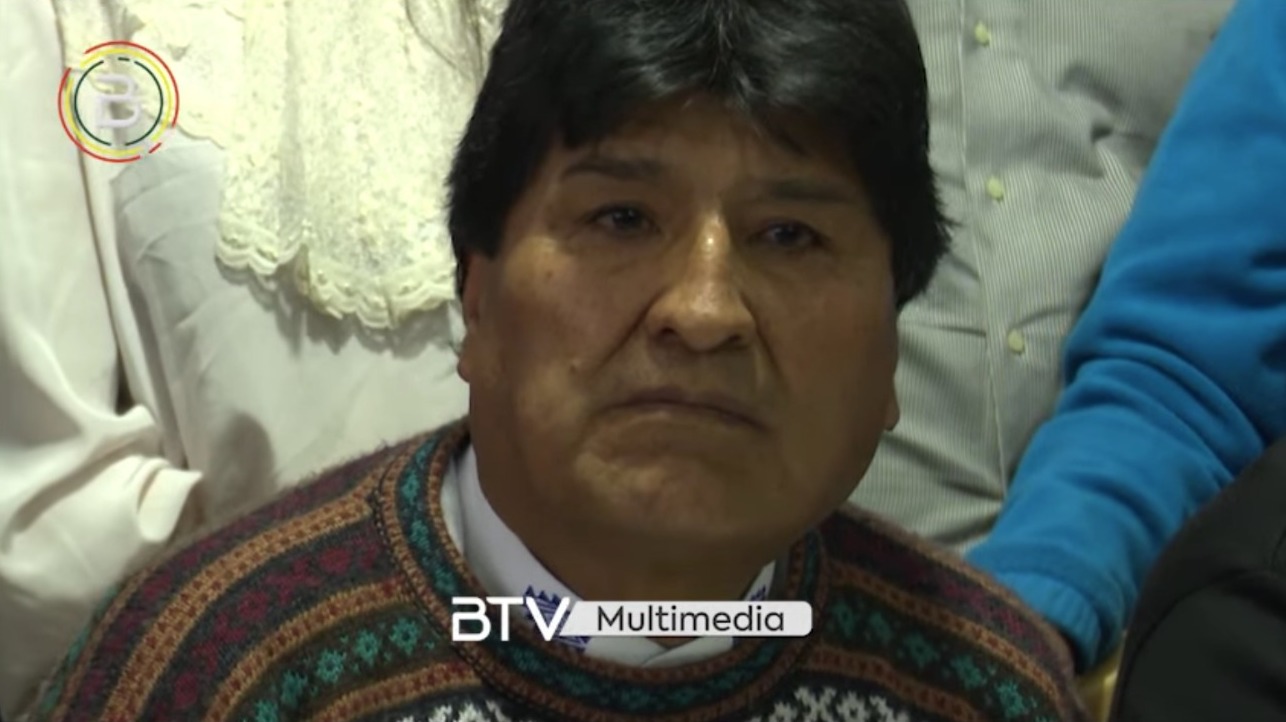 Dirigente cocalero, Evo Morales. Captura: Btv