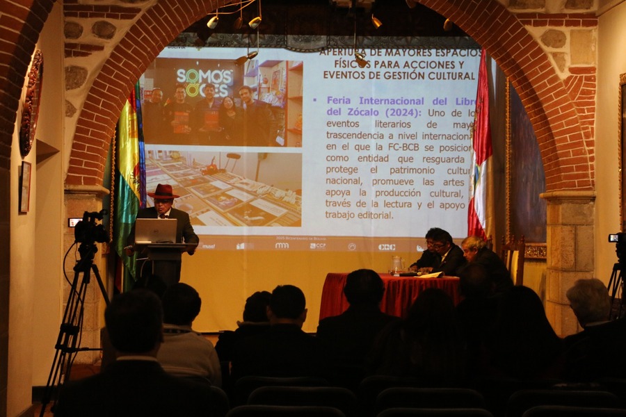 FC- BCB destaca el avance de proyectos de infraestructura cultural en Sucre, El Alto y La Paz